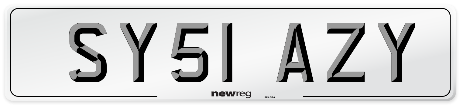 SY51 AZY Number Plate from New Reg